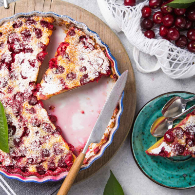 Clafoutis z czereśniami. Lekkie ciasto francuskie