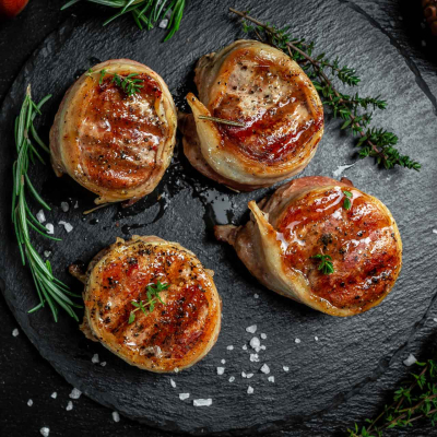 Polędwiczki w boczku pieczone lub grillowane