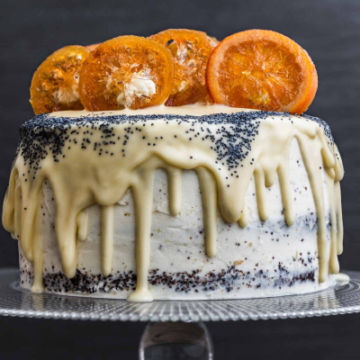 Tort makowy z kremem mascarpone i pomarańczą